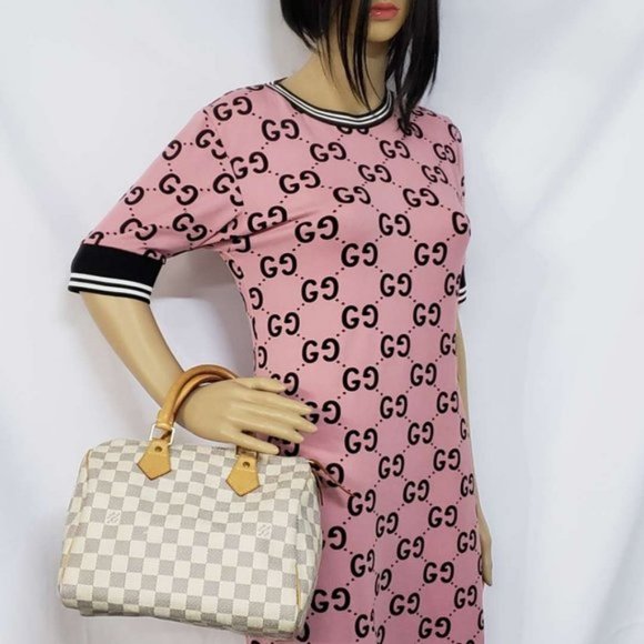 AUTH Louis Vuitton Damier Azur Speedy 25 Hand Bag - Picture 13 of 13